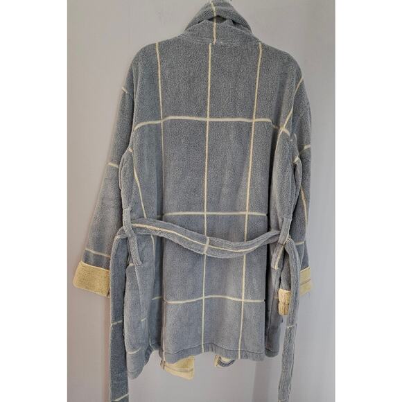 Cozy Earth Windowpane Resort Robe in Blue Lagoon, Loungewear Womens Sz XL - Picture 6 of 12